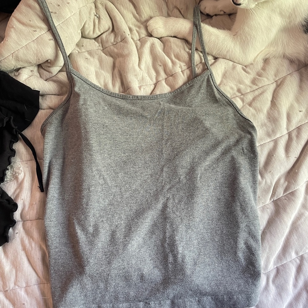 Wild Fable Gray Fitted Camisole Top